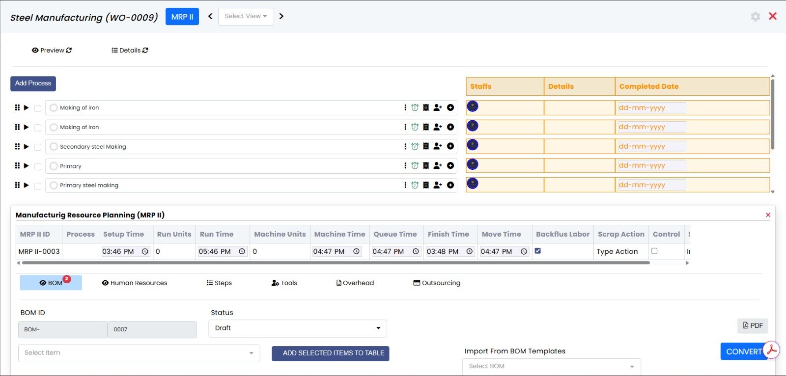Process Base Production