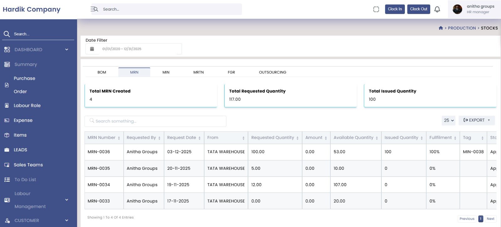 Process Base Production